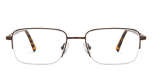 Load image into Gallery viewer, Gunmetal Rectangle Half Rim Medium Unisex Eyeglasses by Vincent Chase-143016