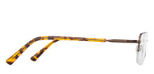 Load image into Gallery viewer, Gunmetal Rectangle Half Rim Medium Unisex Eyeglasses by Vincent Chase-143016