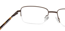 Load image into Gallery viewer, Gunmetal Rectangle Half Rim Medium Unisex Eyeglasses by Vincent Chase-143016