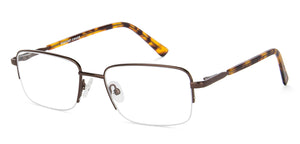 Gunmetal Rectangle Half Rim Medium Unisex Eyeglasses by Vincent Chase-143016
