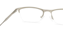 Load image into Gallery viewer, Black Rectangle Half Rim Narrow Unisex Eyeglasses by Vincent Chase-143018