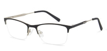 Load image into Gallery viewer, Black Rectangle Half Rim Narrow Unisex Eyeglasses by Vincent Chase-143018