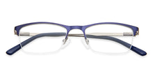 Load image into Gallery viewer, Blue Rectangle Half Rim Narrow Unisex Eyeglasses by Vincent Chase-143020