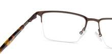 Load image into Gallery viewer, Brown Rectangle Half Rim Unisex Eyeglasses by Vincent Chase Online-143036