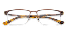 Load image into Gallery viewer, Brown Rectangle Half Rim Unisex Eyeglasses by Vincent Chase Online-143036