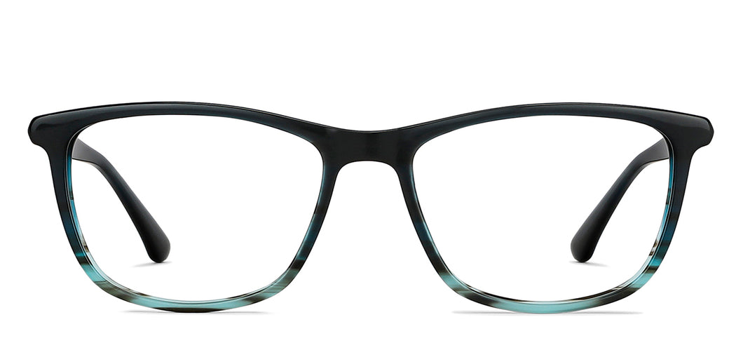 Blue Rectangle Full Rim Unisex Eyeglasses by Vincent Chase-149159
