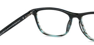 Blue Rectangle Full Rim Unisex Eyeglasses by Vincent Chase-149159
