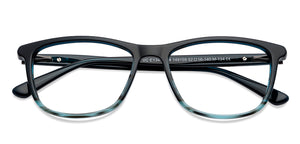Blue Rectangle Full Rim Unisex Eyeglasses by Vincent Chase-149159