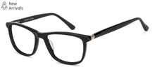 Load image into Gallery viewer, Black Rectangle Full Rim Medium Unisex Eyeglasses by Vincent Chase-143212