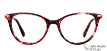 Load image into Gallery viewer, Red Cat Eye Full Rim Unisex Eyeglasses by Vincent Chase-149160