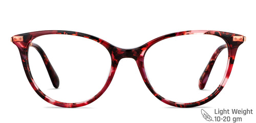 Red Cat Eye Full Rim Unisex Eyeglasses by Vincent Chase-149160