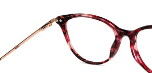 Red Cat Eye Full Rim Unisex Eyeglasses by Vincent Chase-149160