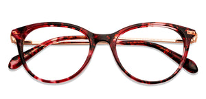 Red Cat Eye Full Rim Unisex Eyeglasses by Vincent Chase-149160
