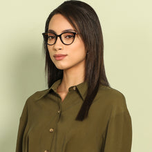 Load image into Gallery viewer, Black Cat Eye Full Rim Narrow Women Eyeglasses by Vincent Chase-143218