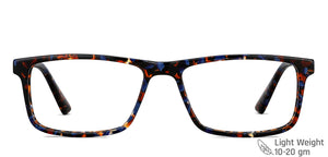 Brown Rectangle Full Rim Unisex Eyeglasses by Vincent Chase Computer Glasses-149943