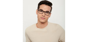 Black Rectangle Full Rim Unisex Eyeglasses by Vincent Chase VC-149405