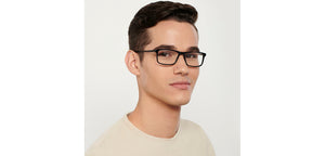 Black Rectangle Full Rim Unisex Eyeglasses by Vincent Chase VC-149405