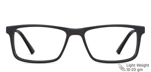 Black Rectangle Full Rim Unisex Eyeglasses by Vincent Chase VC-149405