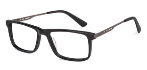 Black Rectangle Full Rim Unisex Eyeglasses by Vincent Chase VC-149405