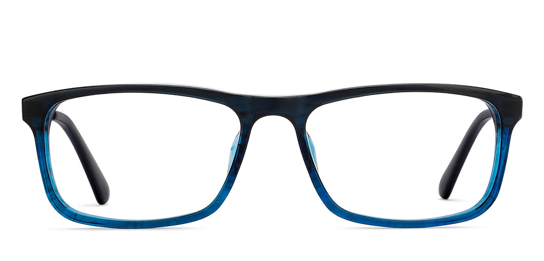 Blue Rectangle Full Rim Unisex Eyeglasses by Vincent Chase-209227