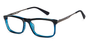 Blue Rectangle Full Rim Unisex Eyeglasses by Vincent Chase-209227