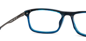 Blue Rectangle Full Rim Unisex Eyeglasses by Vincent Chase-209227