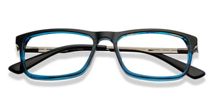 Blue Rectangle Full Rim Unisex Eyeglasses by Vincent Chase-209227