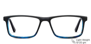 Blue Rectangle Full Rim Unisex Eyeglasses by Vincent Chase Computer Glasses-146372