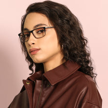 Load image into Gallery viewer, Grey Rectangle Full Rim Narrow Unisex Eyeglasses by Vincent Chase-143224