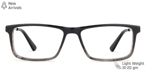 Grey Rectangle Full Rim Narrow Unisex Eyeglasses by Vincent Chase-143224