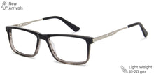 Load image into Gallery viewer, Grey Rectangle Full Rim Narrow Unisex Eyeglasses by Vincent Chase-143224