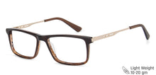 Load image into Gallery viewer, Brown Rectangle Full Rim Unisex Eyeglasses by Vincent Chase Computer Glasses-146371