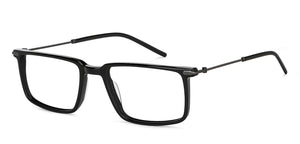 Black Rectangle Full Rim Unisex Eyeglasses by Vincent Chase Computer Glasses-146953