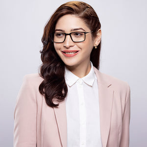 Black Rectangle Full Rim Unisex Eyeglasses by Vincent Chase VC-143233