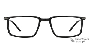 Black Rectangle Full Rim Unisex Eyeglasses by Vincent Chase VC-143233