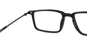 Black Rectangle Full Rim Unisex Eyeglasses by Vincent Chase VC-143233