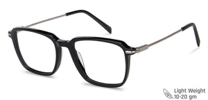 Black Geometric Full Rim Unisex Eyeglasses by Vincent Chase Computer Glasses-146955