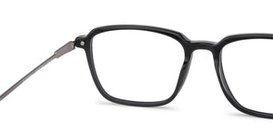 Black Geometric Full Rim Unisex Eyeglasses by Vincent Chase Computer Glasses-146955