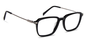 Black Hexagonal Full Rim Wide Unisex Eyeglasses by Vincent Chase VC-143235