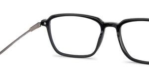 Black Hexagonal Full Rim Wide Unisex Eyeglasses by Vincent Chase VC-143235