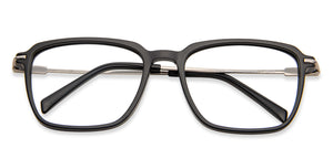 Black Hexagonal Full Rim Wide Unisex Eyeglasses by Vincent Chase VC-143235