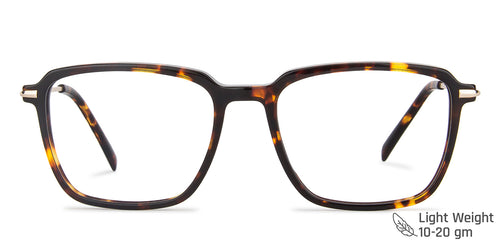 Tortoise Hexagonal Full Rim Wide Unisex Eyeglasses by Vincent Chase VC-143236