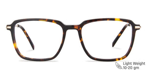 Tortoise Hexagonal Full Rim Wide Unisex Eyeglasses by Vincent Chase VC-143236