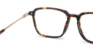 Tortoise Hexagonal Full Rim Wide Unisex Eyeglasses by Vincent Chase VC-143236
