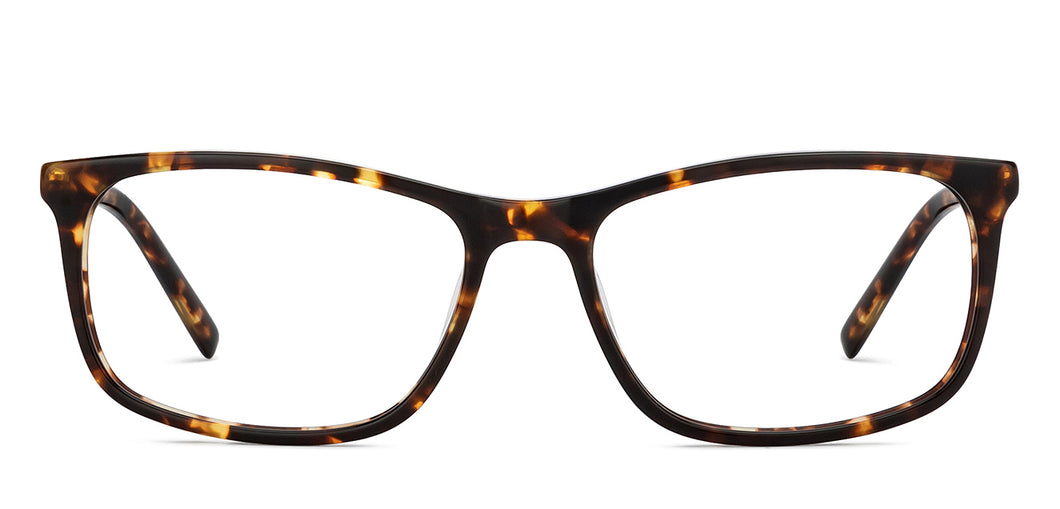 Tortoise Rectangle Full Rim Unisex Eyeglasses by Vincent Chase-201311