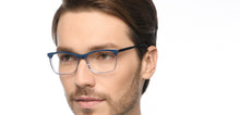 Load image into Gallery viewer, Blue Rectangle Full Rim Unisex Eyeglasses by Vincent Chase-209230
