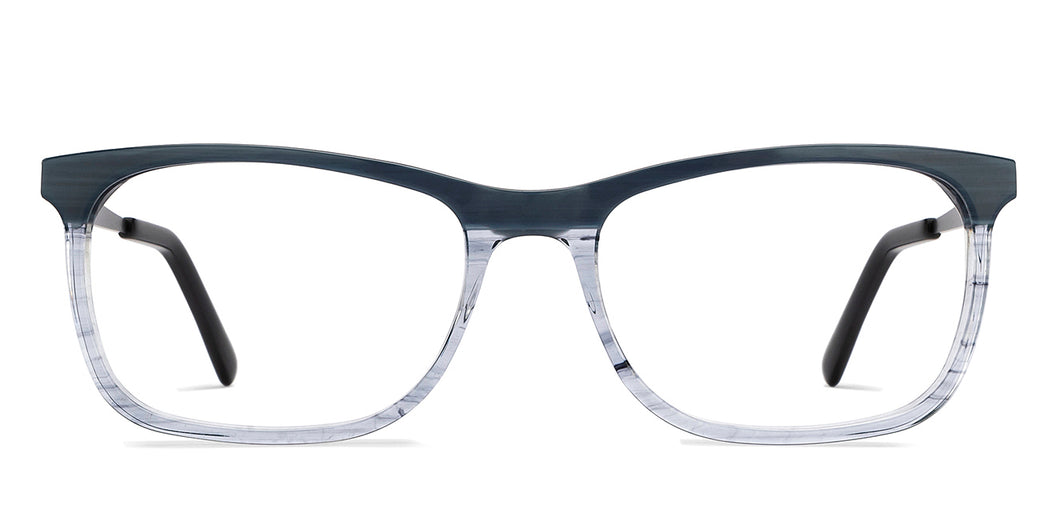 Blue Rectangle Full Rim Unisex Eyeglasses by Vincent Chase-209230
