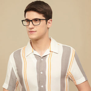 Black Rectangle Full Rim Unisex Eyeglasses by Vincent Chase Computer Glasses-146964
