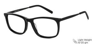 Black Rectangle Full Rim Unisex Eyeglasses by Vincent Chase Computer Glasses-146964