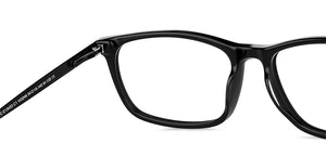 Black Rectangle Full Rim Unisex Eyeglasses by Vincent Chase Computer Glasses-146964